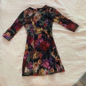 Zara Floral mini A-line dress